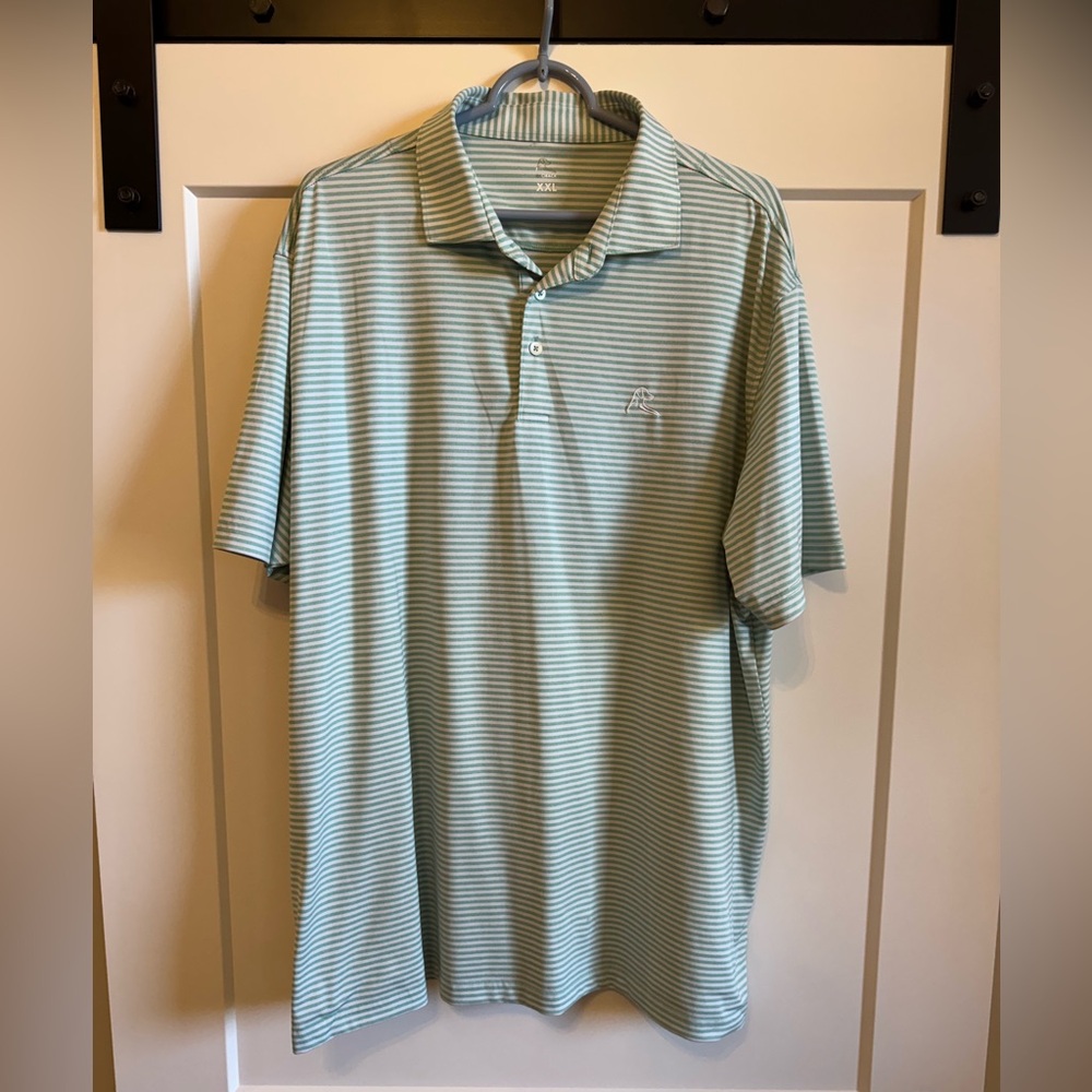 Rhoback Striped Polo - XXL - Light Green